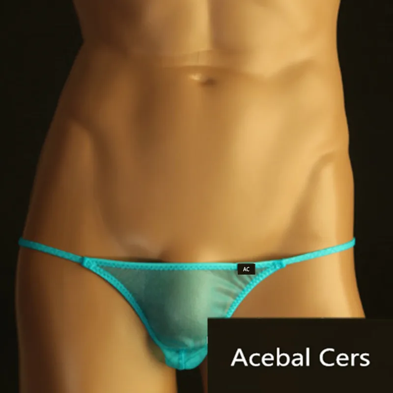 Мужские трусы бикини Acebal Cers черные нейлоновые с заниженной талией шортами