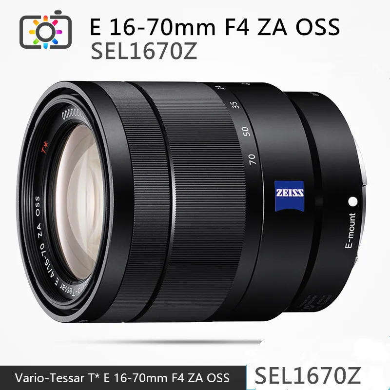 Объектив SONY SEL1670Z Sony E 16-70 для Vario-Tessar T * мм f/4 ZA OSS Объективы sony A6500 A6300 A6000 A5000 A5100 |