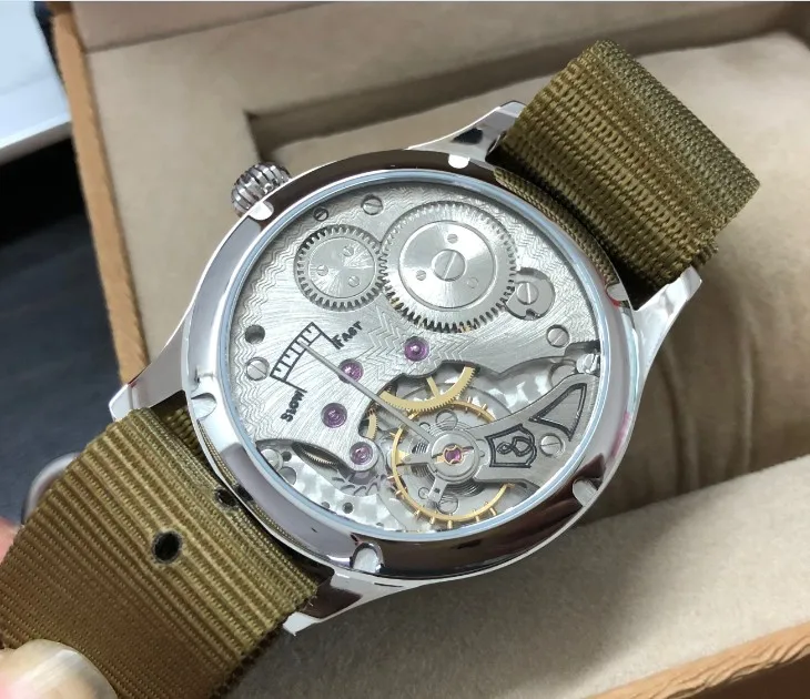 Сапфировое стекло 44 мм GEERVO Asian 6498 17 jewels механические мужские часы с ручным заводом механические часы с белым циферблатом gr284