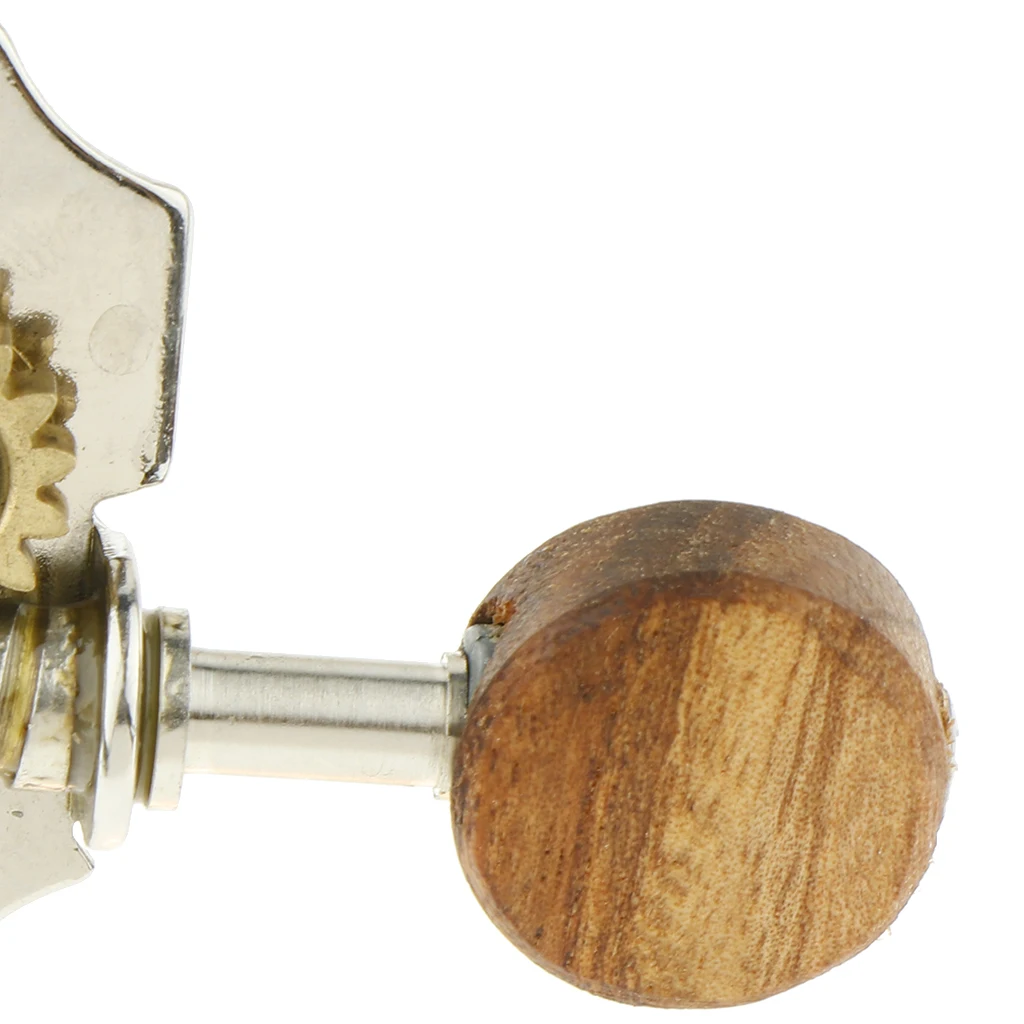 

Tooyful 1 Set High Grade Open Ukulele 4 String Guitar Machine Head String Tuning Pegs Acacia Knob DIY, Silver