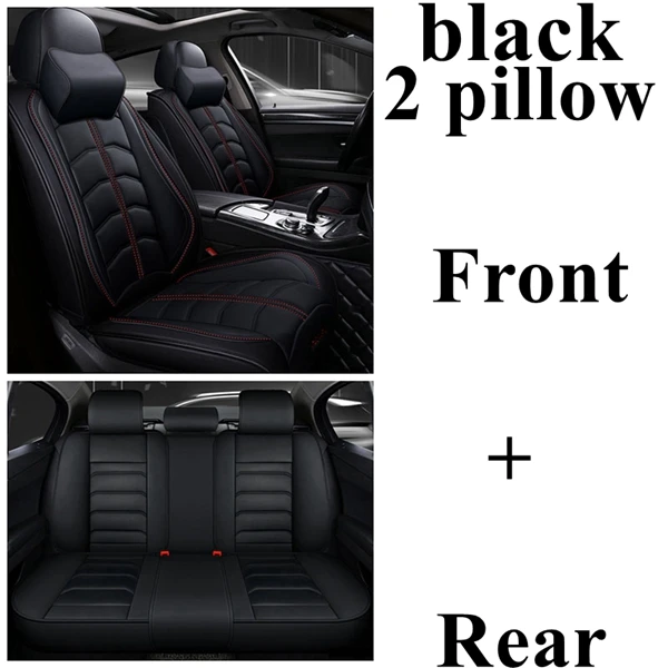 black luxury Автомобильные чехлы на сиденья для Audi a1 a3 a4 a5 a6 a7 a8 a4L a6L q2 q3 q5 q7 a4 b8 a4 b6 a3 8p a4 b7 a6 c6 Alfa Romeo 159 Lada granta Веста - Название цвета: black luxury