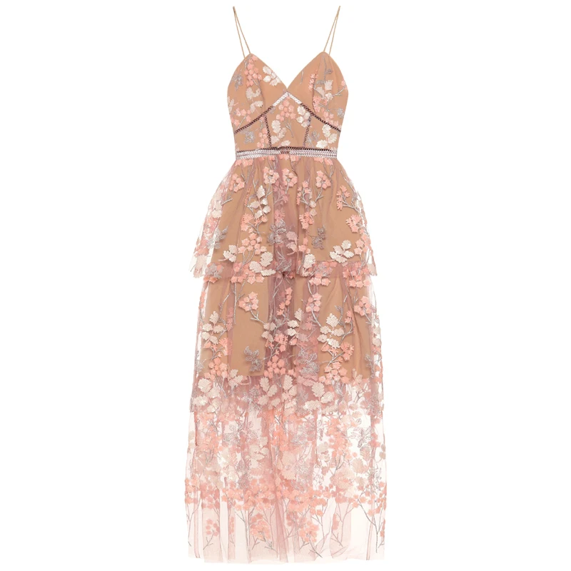 Новое поступление 2020 розовое платье с цветочным орнаментом | Женская одежда