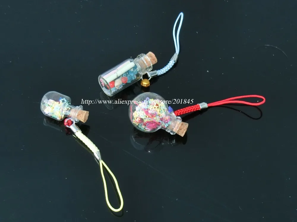 10 шт. стеклянная бутылка с деревянной пробкой подвеска украшение длинная