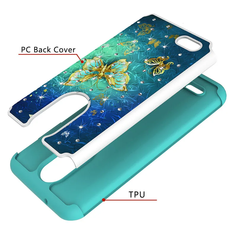 Для LG Aristo 2 K8 2018 Plus X210ULM X210 X210ULMA для чехол X210ULMG PC + TPU окрашенный сверлильный