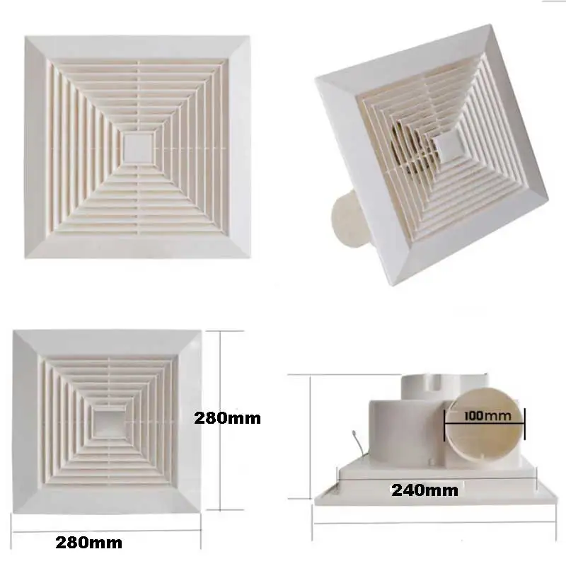 280x280mm11inch 220V Вытяжной вентилятор 12 дюймов 11 ventilador настенный вытяжной дома Ванная комната Кухня аэрационный проем экстрактор de aire - Цвет: 280x280mm11inch