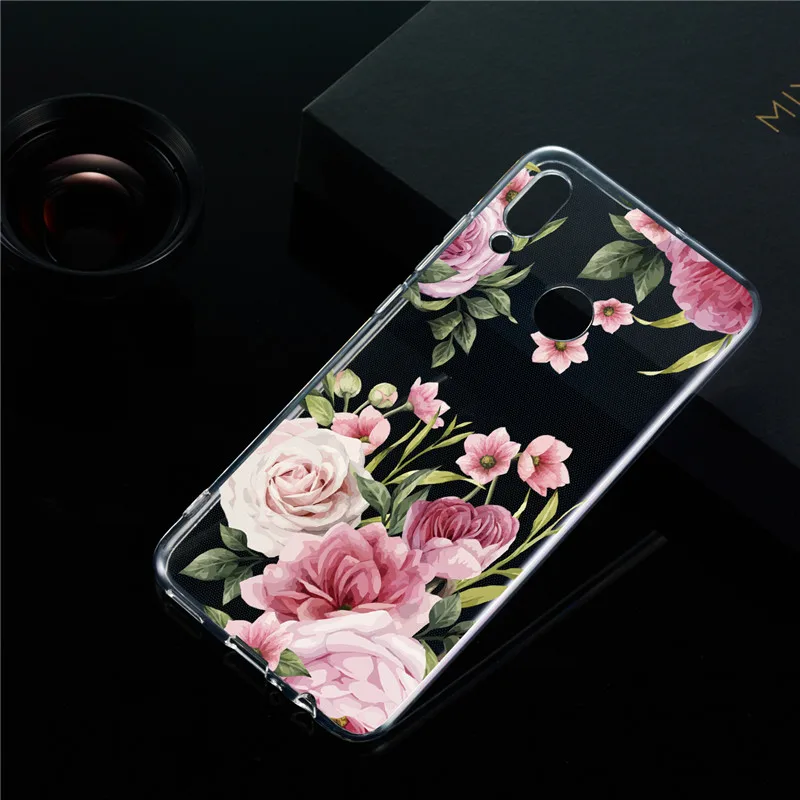Чехол для Coque Huawei P20 Lite P30 Pro Mate 20 Lite Honor 10 7A 7C Pro P Smart Y6 Чехлы цветок Мягкий силиконовый чехол