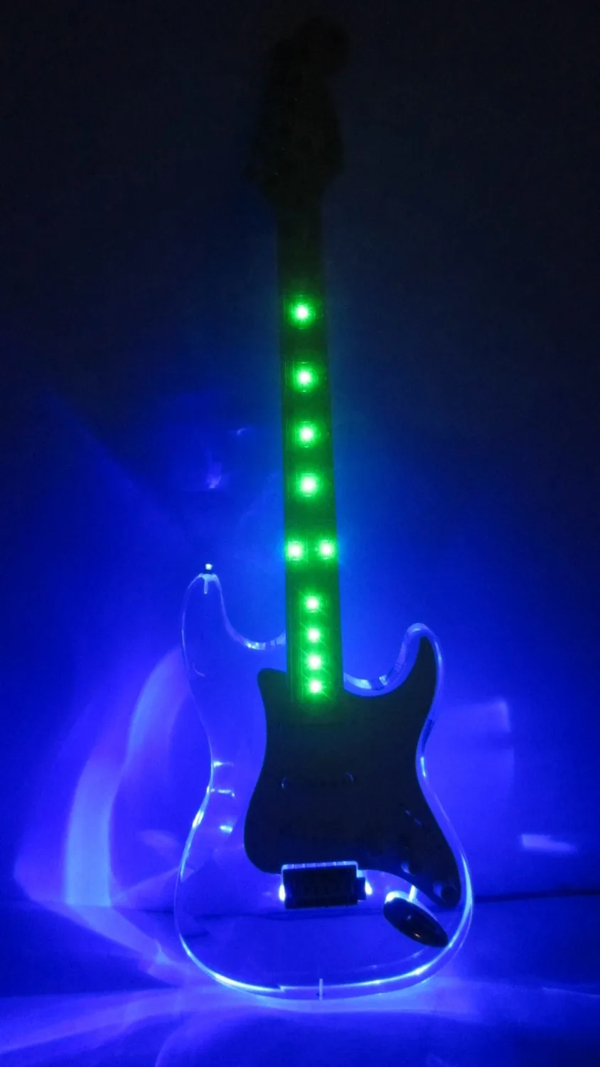 

Free shipping led light electric guitar with acrylic body