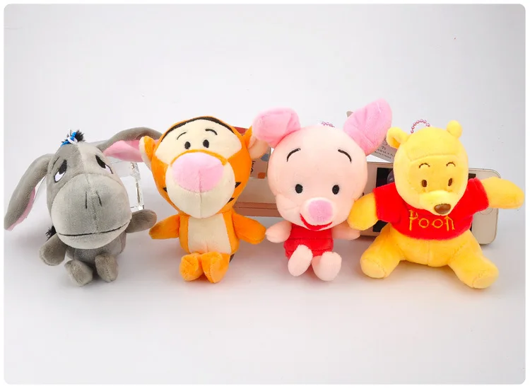 Disney Carton Winnie Piglet Tiger &amp Pluto 12cm Mini Plush Doll Soft Toy Model Figure Christmas Cute Toys For Children |
