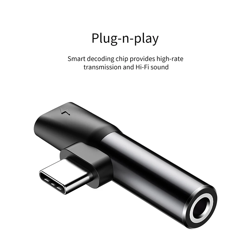 Адаптер для наушников 2 в 1 с usb type c на 3 5 мм aux аудио кабель зарядки конвертер xiaomi mi 6