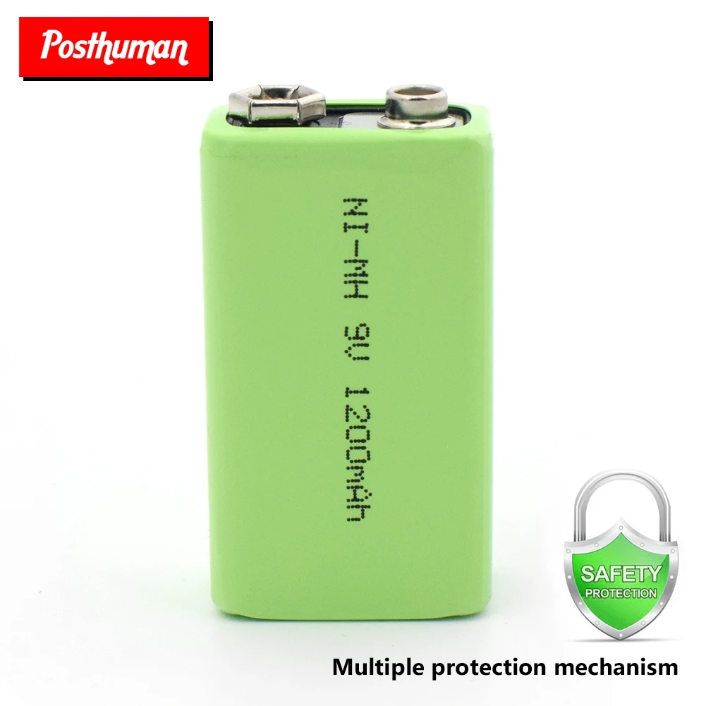 Postuman 1 шт 9В 1200 мАч Ni-MH перезаряжаемый 9 вольт NiMH аккумулятор высокой плотности энергии для беспроводного микрофона игрушечного автомобиля