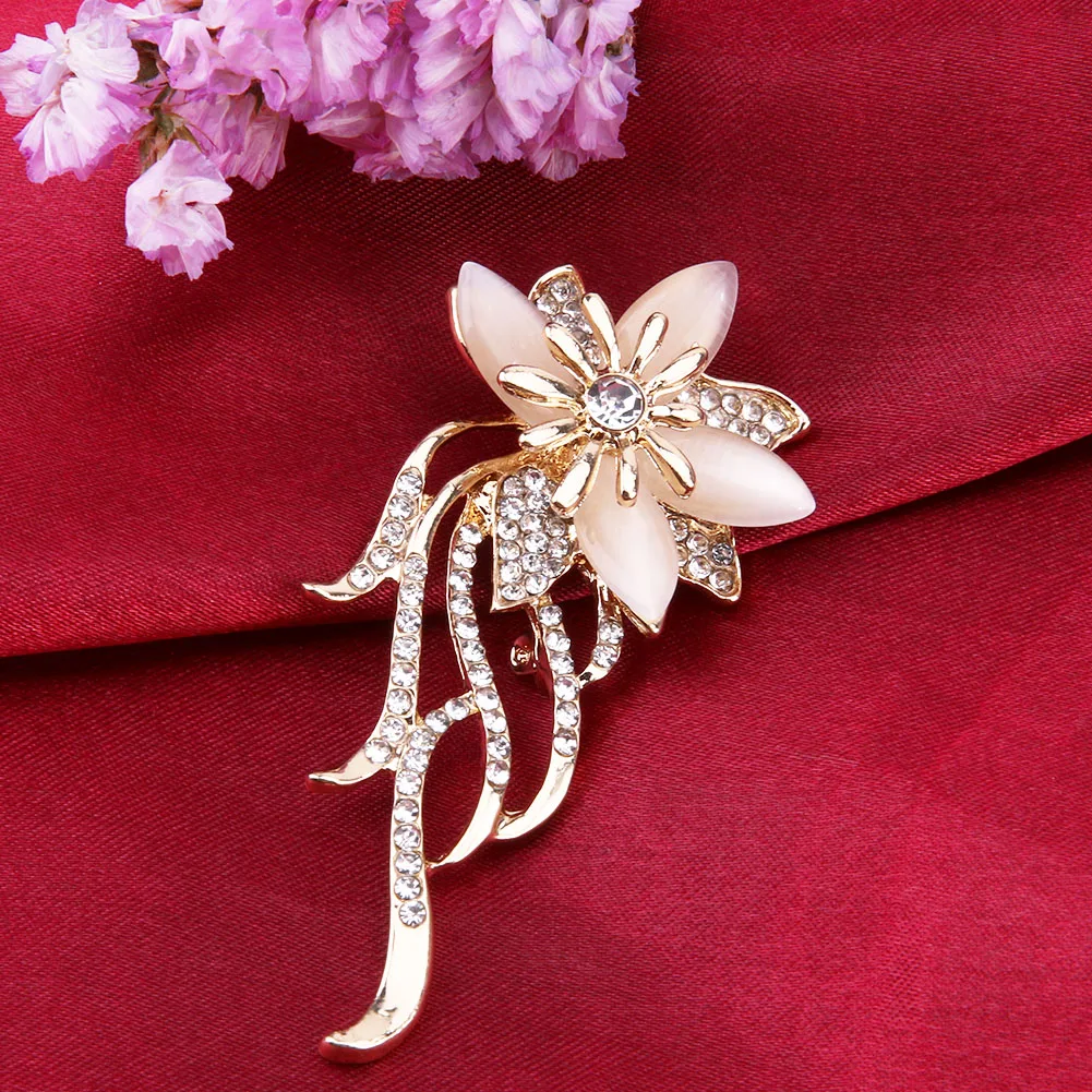 День Святого Валентина звезда цветок брошь булавки сплав с кисточкой Опаловая