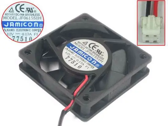Jamicon JF0615S1H DC 12V 0.17A 60x60x15 мм 2 провод Сервер площади вентилятора|Кулеры и системы