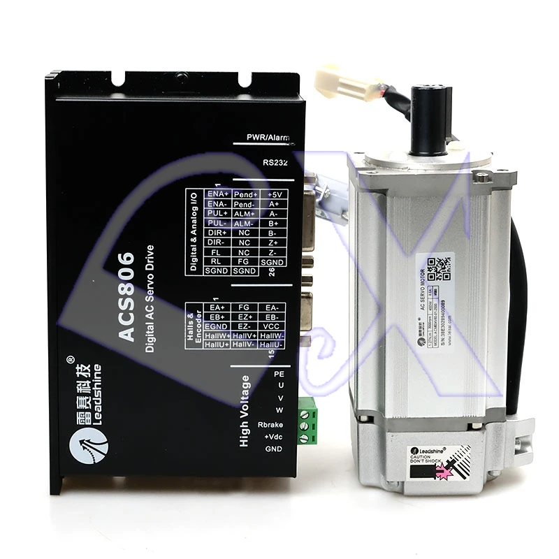 Leadshine 400 Вт 3000 об/мин Серводвигатель комплект ACM604V60 01 2500 1.27N. m + ACS806 драйвер с