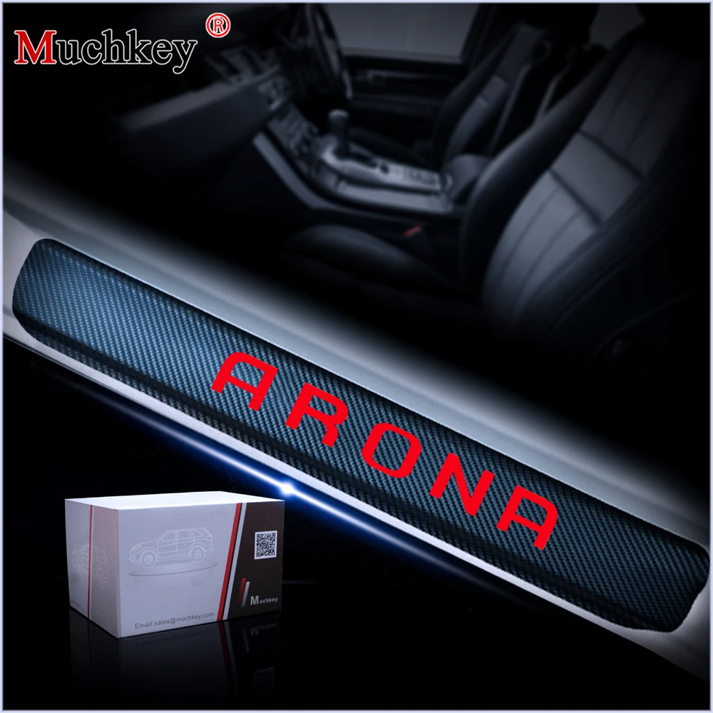 Виниловая наклейка из углеродного волокна для сиденья ARONA на порог автомобильной