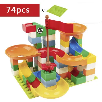 148 шт. гоночный лабиринт Duplo Marble Race Run шариковый трек строительные блоки