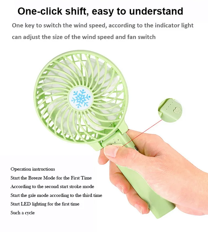 Мини портативный вентилятор воздушный охладитель зарядка через usb настольный