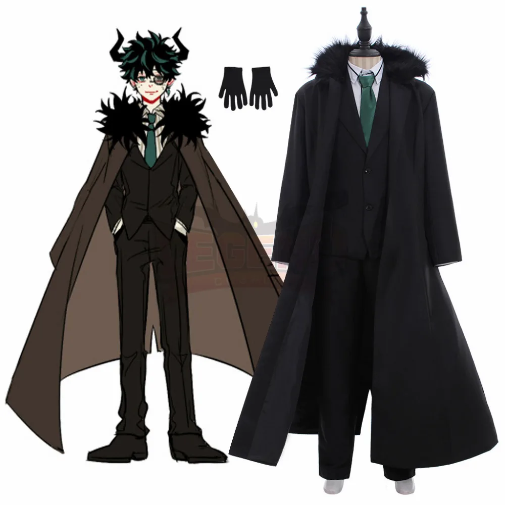 С героями из мультфильма Мой герой Boku без Hero Академия Izuku Midoriya косплэй костюм