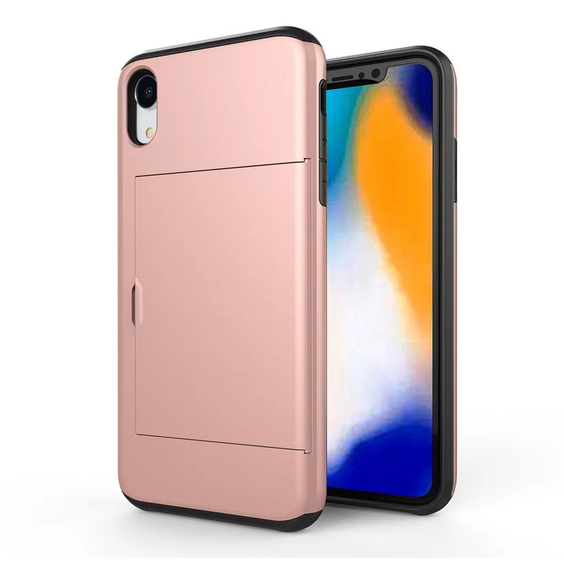 YISHANGOU чехол для телефона с отделениями для карт для iPhone 11 XR XS Max, Гибридный Силиконовый пластиковый чехол 2в1 для iPhone X 6S 7 8 Plus