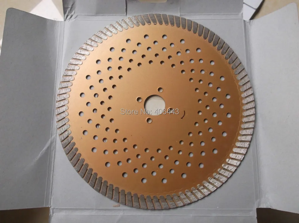 

9" Hot Pressed Diamond Turbo Blade for Dry and Wet Cutting Granite Diamond Cutting Disc 230*25.4*10mm tall