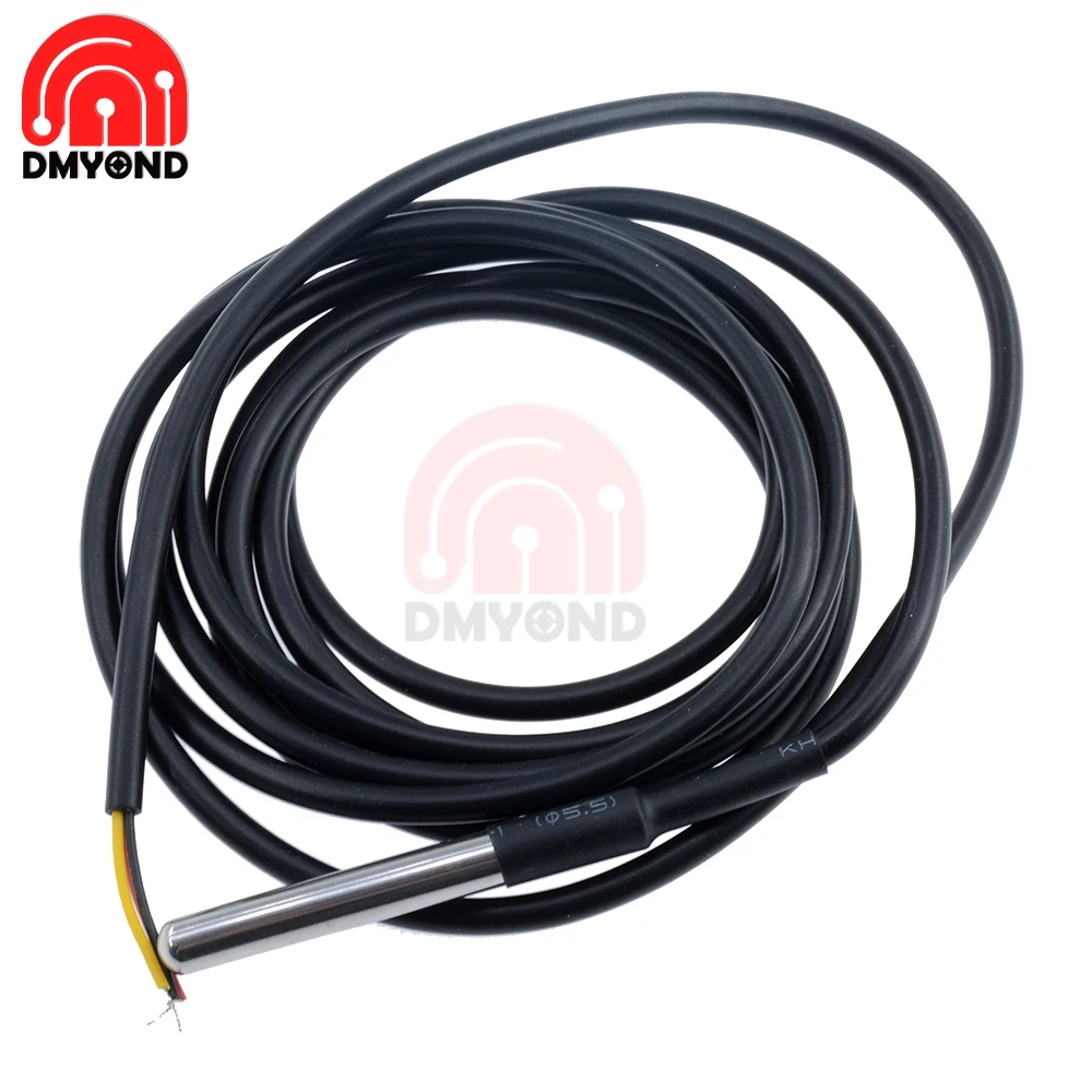 2m 200CM Digital Temperature Temp Sensor Probe DS18B20 Thermometer Waterproof For Arduino Compatible Stainless Steel | Инструменты