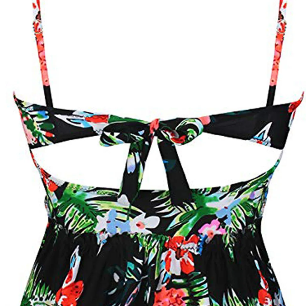 Женский купальник бикини SAGACE летний бразильский с оборками и цветочным принтом