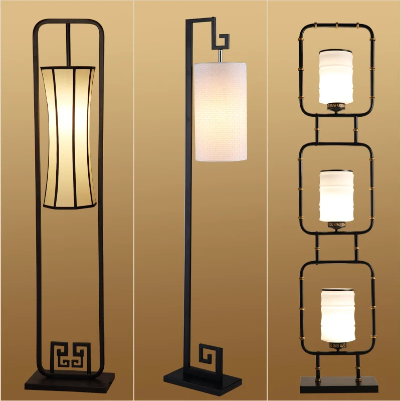 Новый китайский упрощенный атмосферный торшер стоячая лампа светодиодные