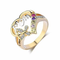 mom butterfly gold color ring mothers day gift jewelry sz6 10jewelly gift band rings jewelry glamour gift