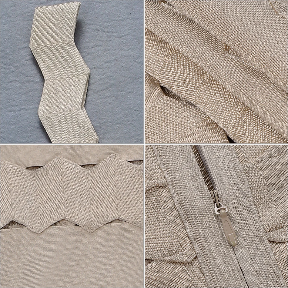 Женское облегающее платье Adyce вечернее клубное миди абрикосового цвета на