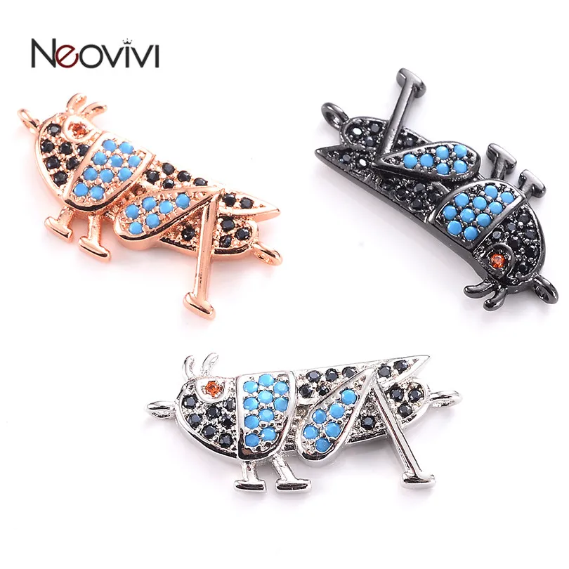 Ожерелье для крикета Neovivi черные синие красные микро кубические медные бусины