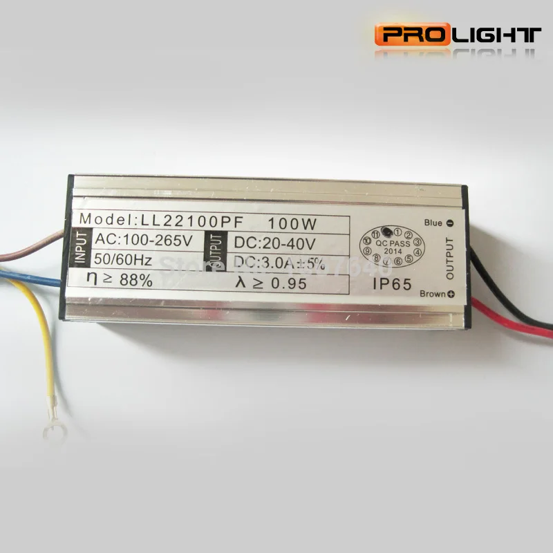 5X высокое качество AC100 265V IP65 10 Вт 20 30 50 60 100 Светодиодный прожектор чип драйвер