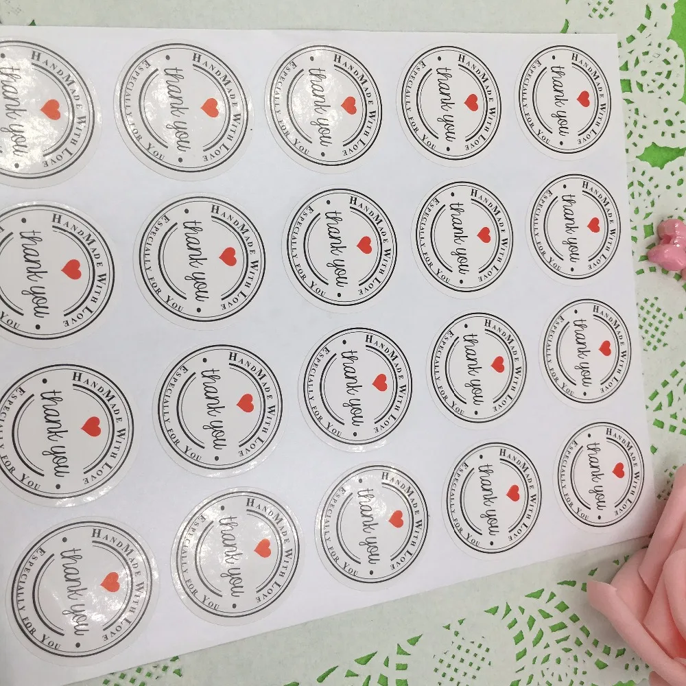 5000 шт крафт-бумага &quotспасибо&quot наклейки этикетки бумага круглые самоклеющиеся