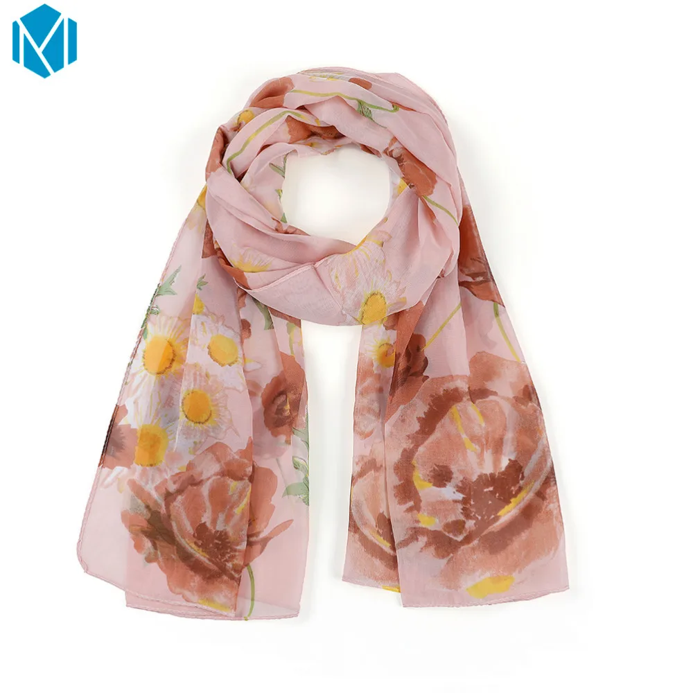 Цветочный шарф зимняя женская шаль шарфы-пончо роскошные накидки брендовые