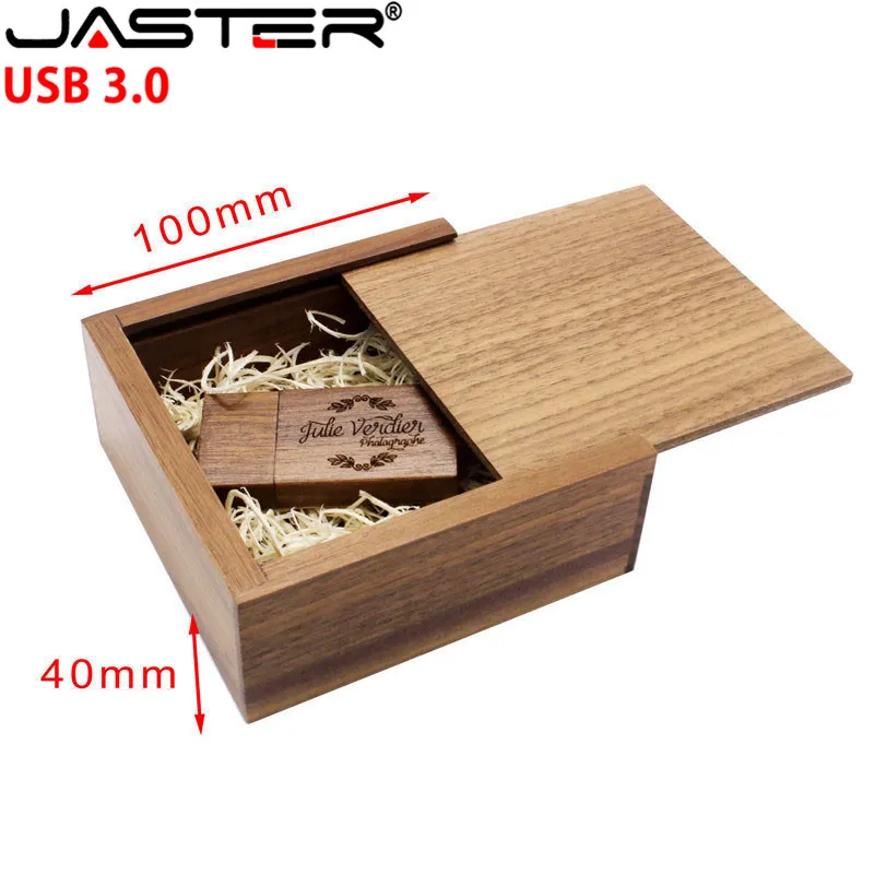 JASTER грецкий орех деревянный фотоальбом USB 3 0 + коробка usb флэш накопитель Флешка