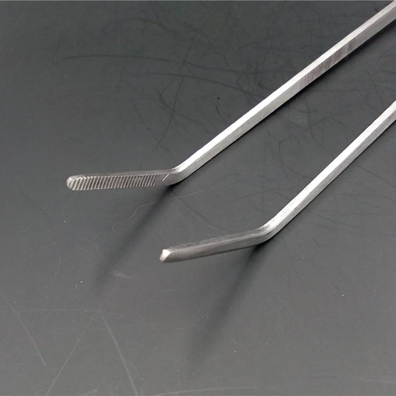 2 шт./лот аквариумные рыбки из нержавеющей стали Изогнутые и прямые пинцеты для