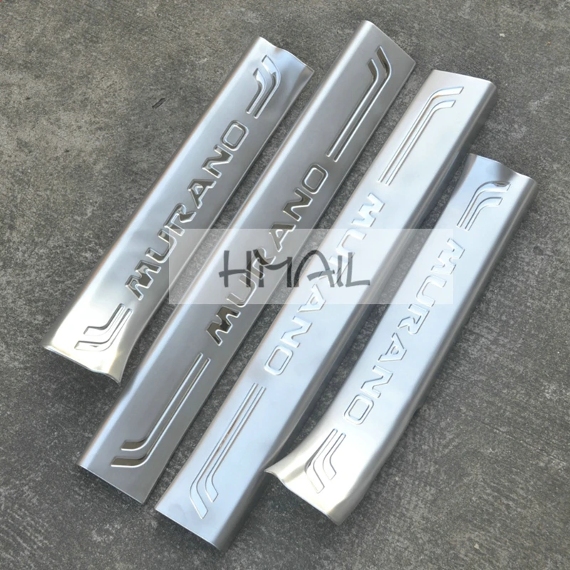 

Inner door sill strip for NISSAN MURANO 2015 built-in stainless steel Threshold strip car styling welcome pedal Scuff plate trim