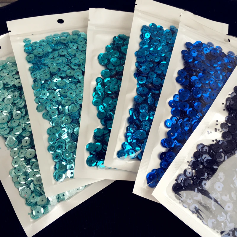 

2500pcs(30g) Blue Series Color 6mm CUP round loose sequins Paillettes sewing Wedding craft, Women garment accessories