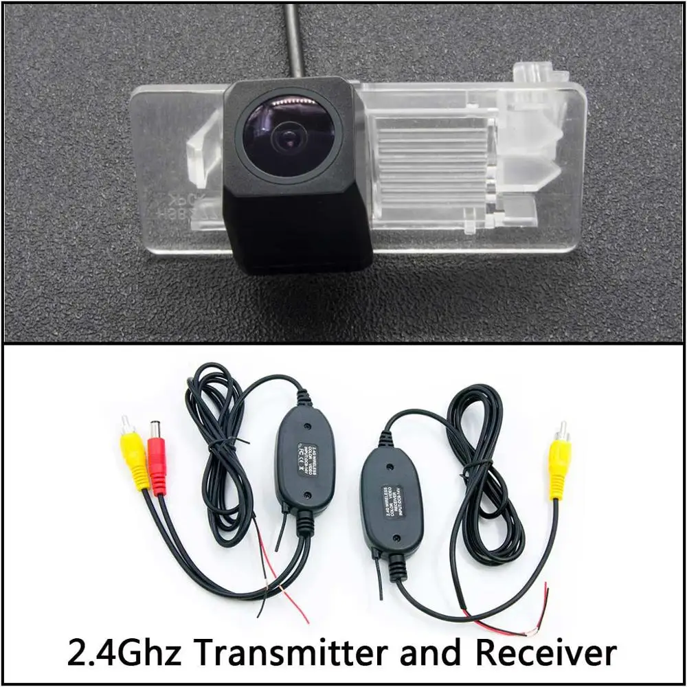 Camera With Wireless Full HD резервная камера заднего вида для Skoda Rapid FL Rapid Spaceback хэтчбек Octavia Автостоянка ЖК-зеркало монитор - Название цвета: Camera With Wireless