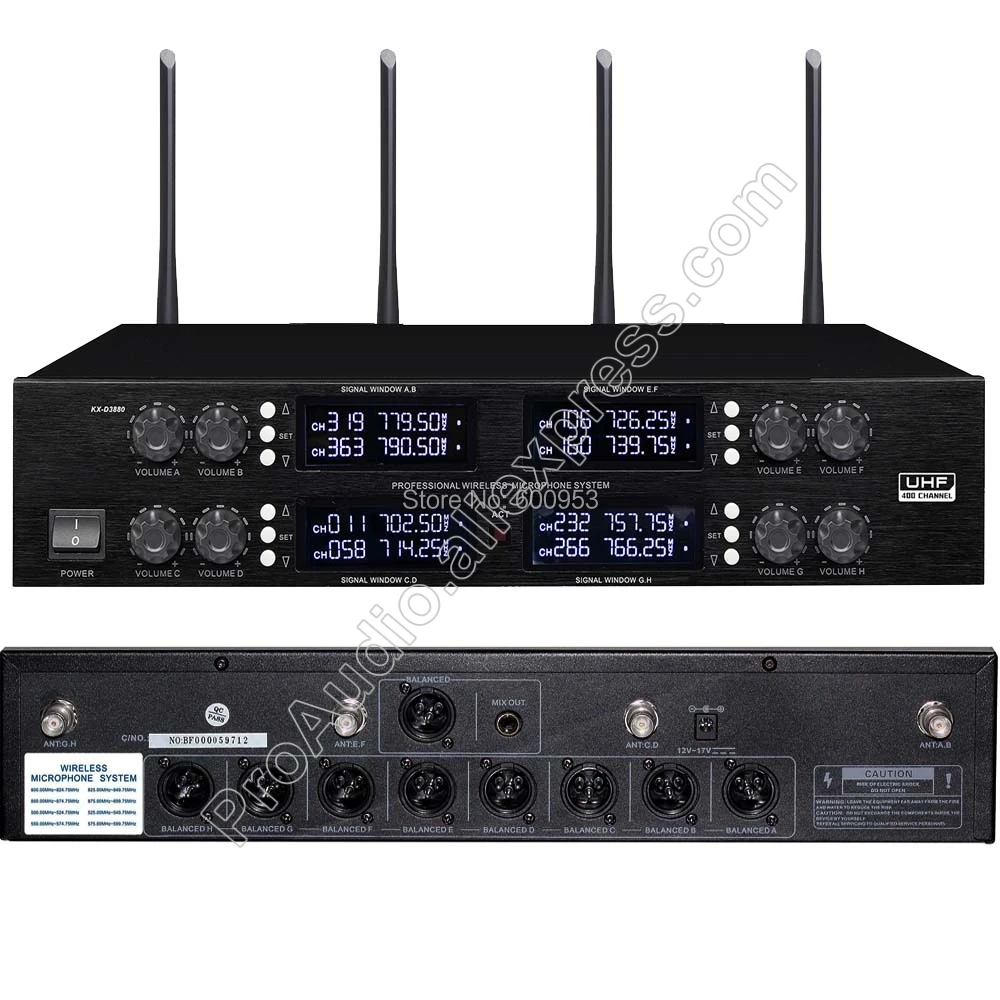 MICWL 8x50 каналов UHF Регулируемая Частота беспроводной 8 Настольный гусиная шея