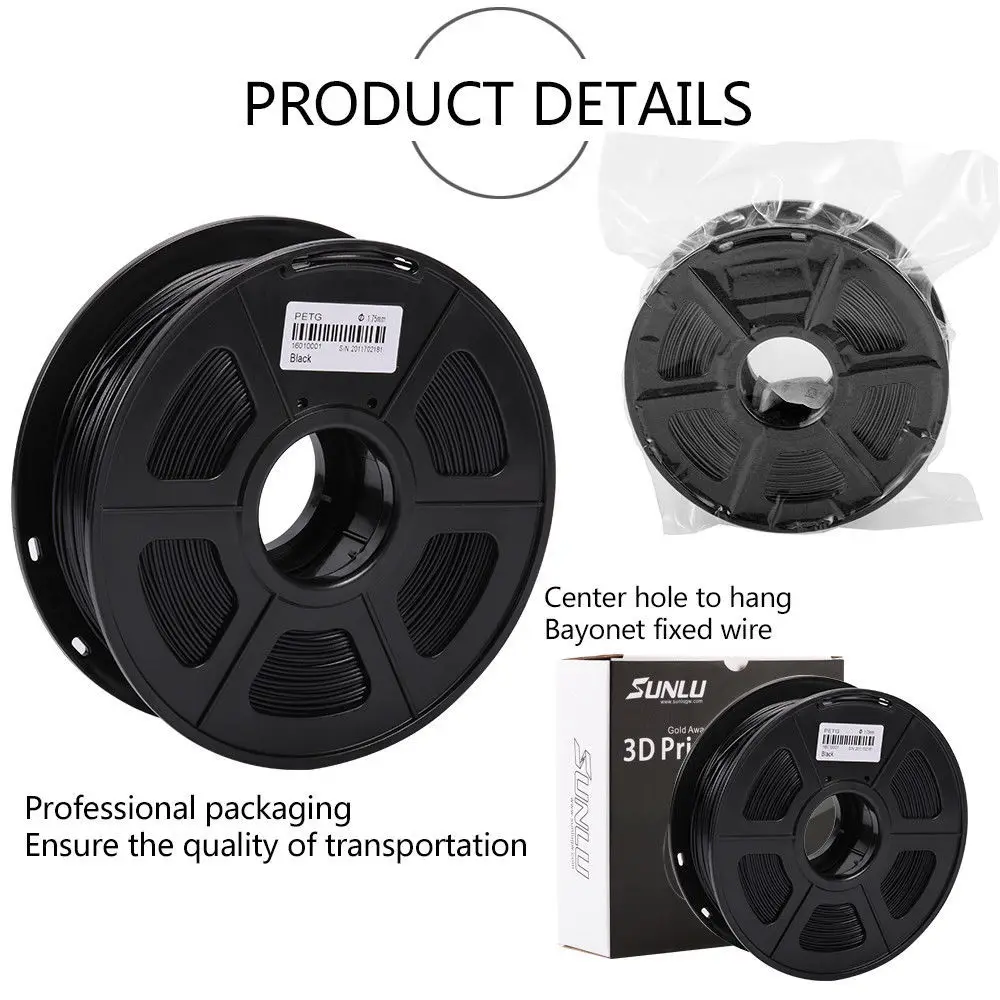 DIY Рисование подарок PETG 3D-принтеры нити 1,75 мм 1 кг/2.2LB катушки черный ПЭТ принтер Материал имеют полный цвет на выбор, детские леггинсы