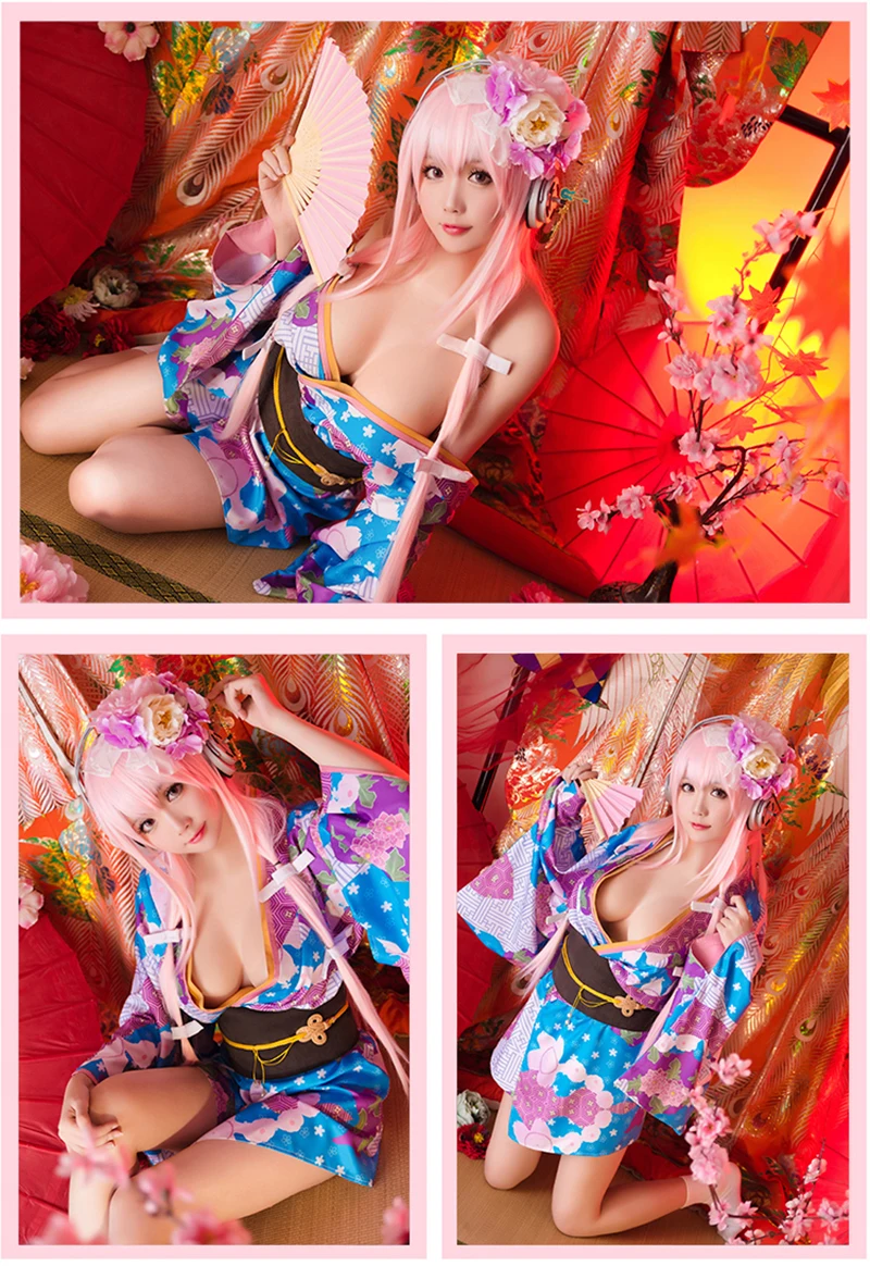 2018 New Japanese Anime Super Sonic Cosplay Costume Women Sexy Kimono Halloween Carnival Uniforms Custom Made | Тематическая одежда