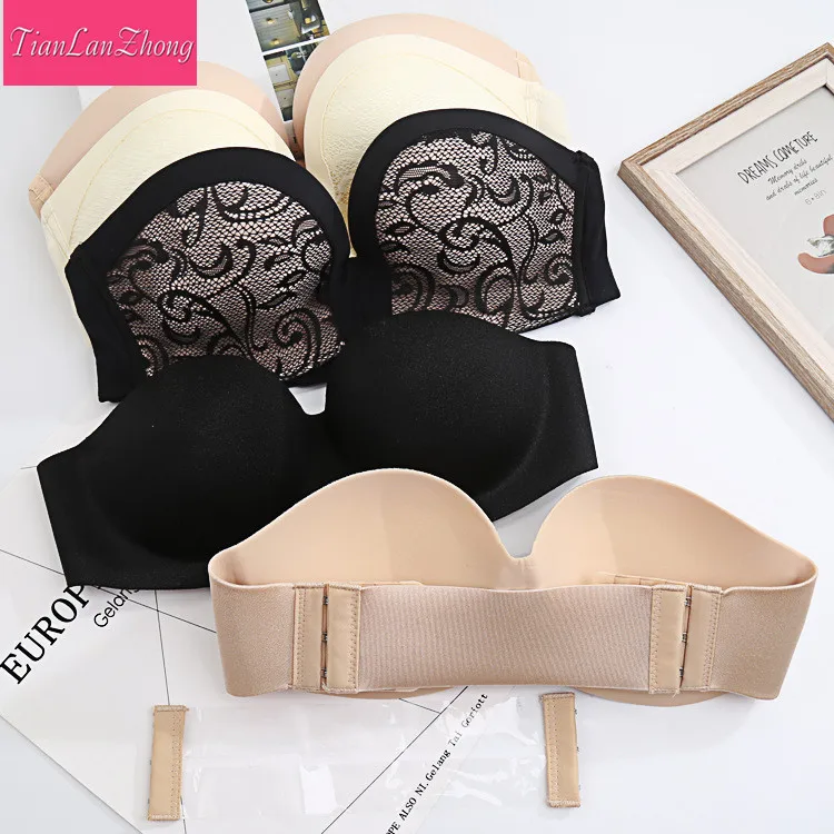 100 pcs Sexy Magic Push Up Bras Bralette for Women Anti-slip Silicone Strapless Bra Lingerie Seamless Female invisible Bra