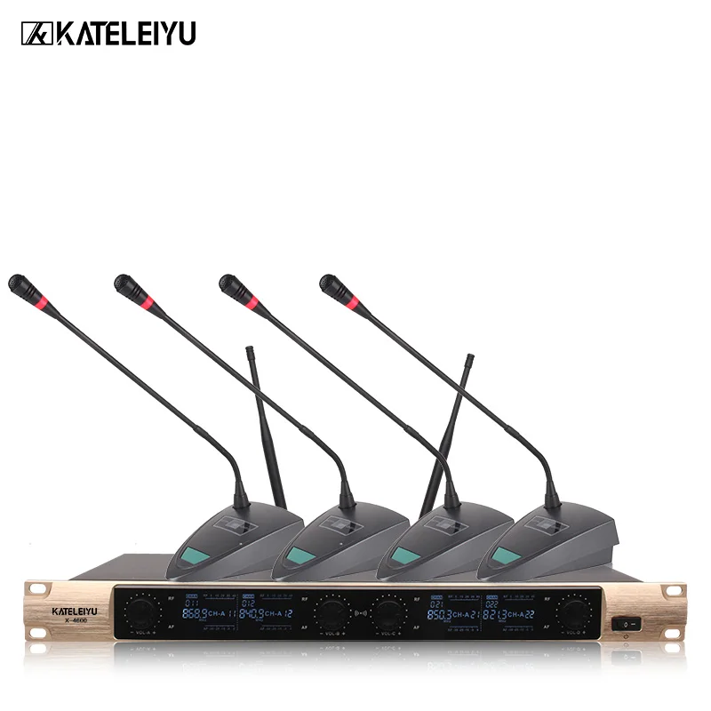 X-4600 4-канальный профессиональный беспроводной микрофон, профессиональный ручной беспроводной петличный микрофон гарнитуры