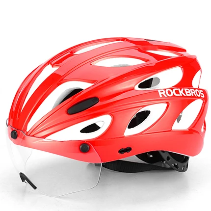 TT-16-RW ROCKBROS велосипедные шлемы, велосипедные спортивные защитные шлемы, сверхлегкие магнитные очки, мужские MTB дорожный пробный велосипедный шлем 57-62 см - Цвет: TT-16-RW