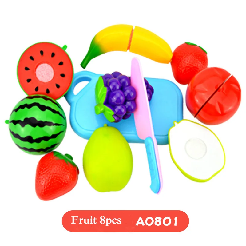Пластиковые игрушки для фруктов и овощей раннего развития образования|cutting toys|toy