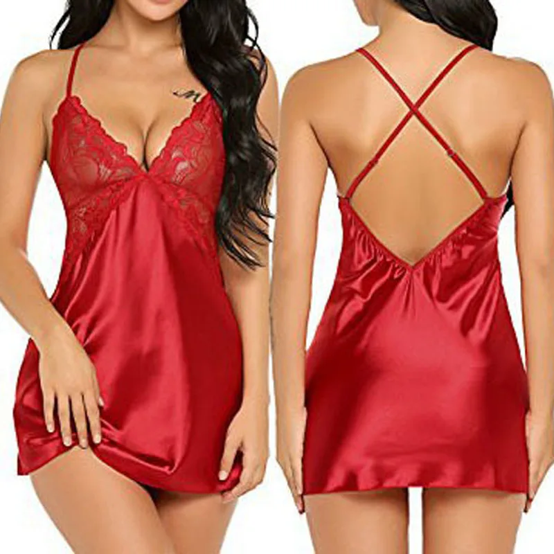 Кружевные пижамы Babydoll нижнее белье для женщин Тедди сна платье | Женская одежда