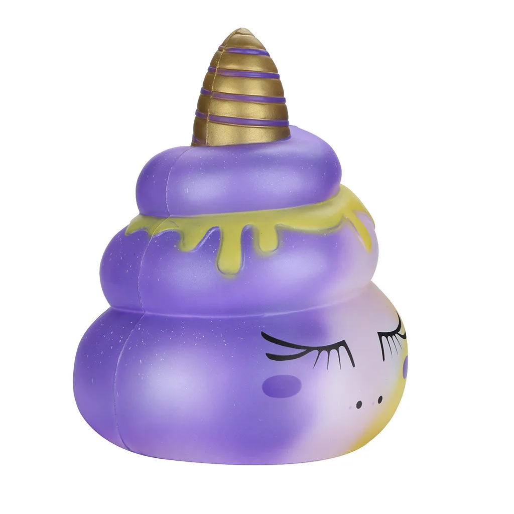 Игрушка давилка для взрослых Дети Kawaii Jumbo Unicornor Poo Spuer медленно поднимающийся крем