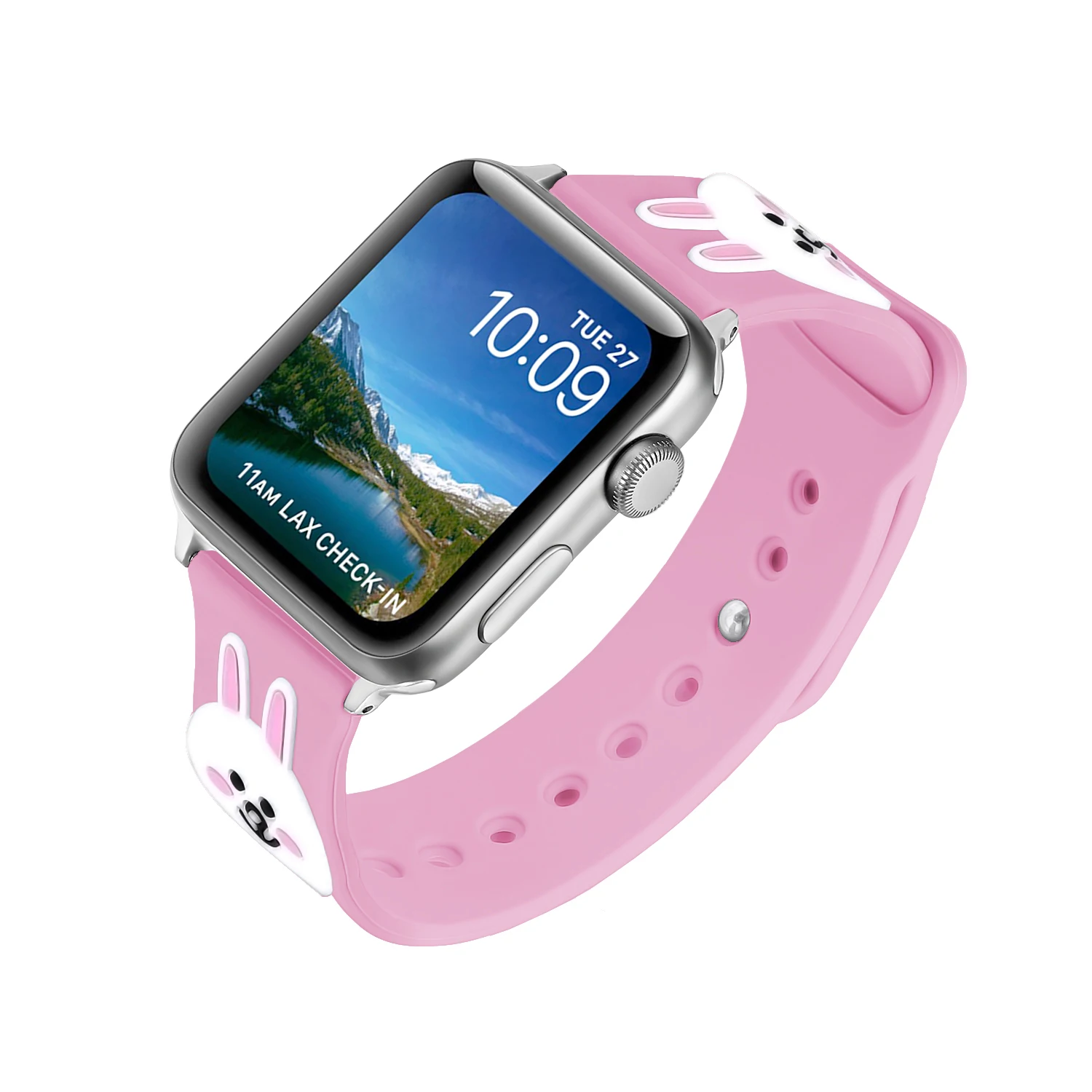 Милые Мультяшные силиконовые часы Чехол 5 4 44 мм для apple watch ремешок 40 мм браслет ремешок для iwatch 3 2 1 42/38 мм протектор аксессуар