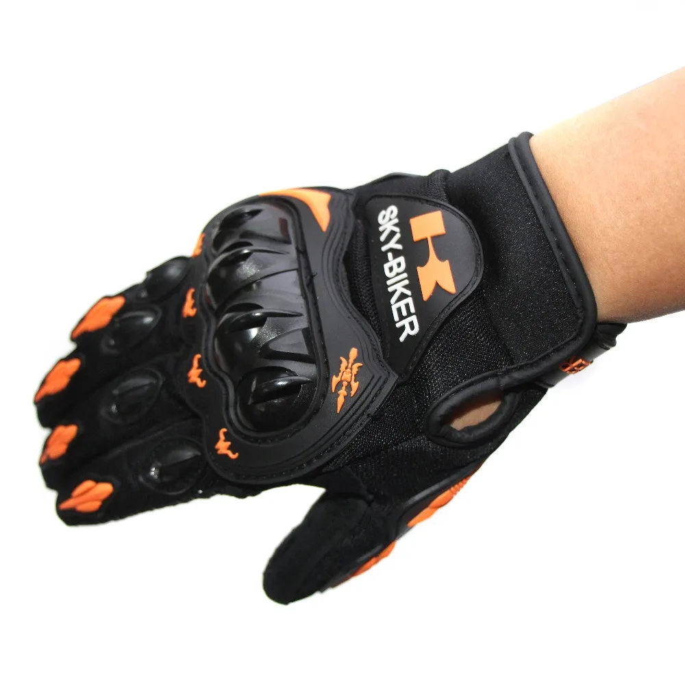 Защитные перчатки для мотокросса красные и оранжевые Размеры M XXL|motorcycle gloves