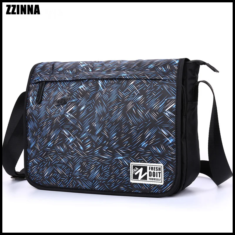 ZZINNA 13 дюймовая сумка на одно плечо для ноутбука и планшета мужчин школьная подростков водонепроницаемая