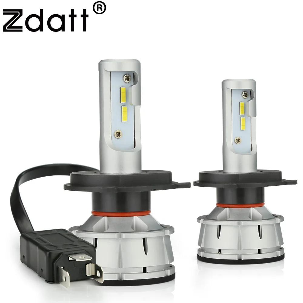Zdatt H4 Светодиодный лампочки Canbus H7 светодиодный H11 H8 H1 HB3 9005 9006 H9 автомобильный светильник головной светильник лампочка 12000LM 100W 6000 К CSP 12V 24V Авто HB4 светодиодный